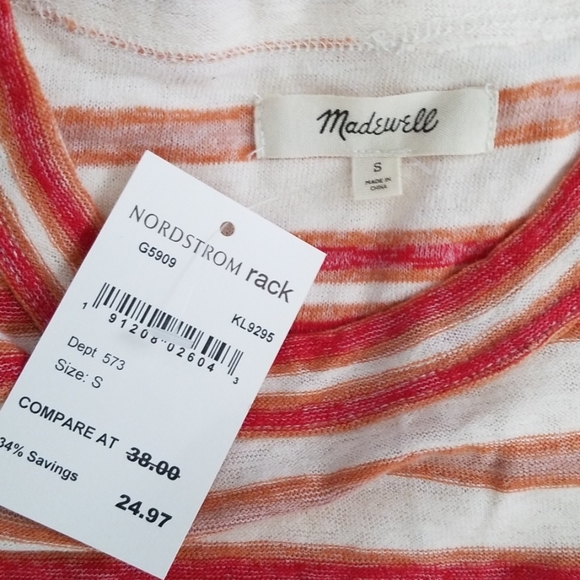 NWT Madewell | striped knit shrunken t - Picture 5 of 7